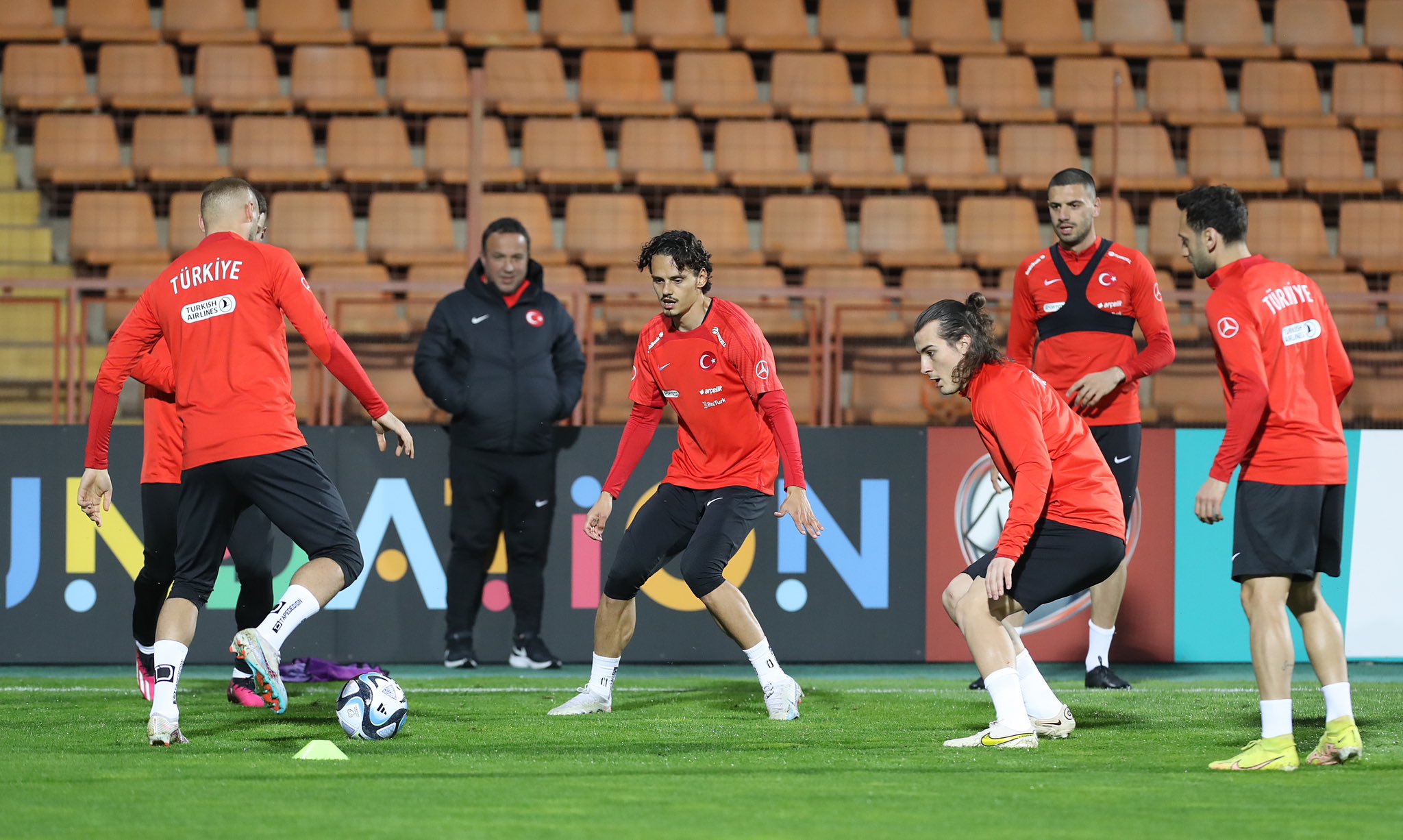 Turkiye To Take On Armenia In Yerevan As Euro 2024 Campaign Gets   Turkish Team Training In Yerevan Armenia Ahead Of Euro2024 Game 24Mar2023 Photo Via Twitter 