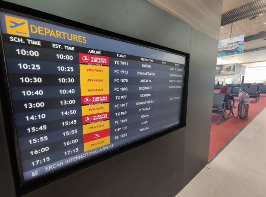 Everything You Need To Know About The New Ercan Cyprus Largest   New Ercan Departures Board July 2023 540x400 